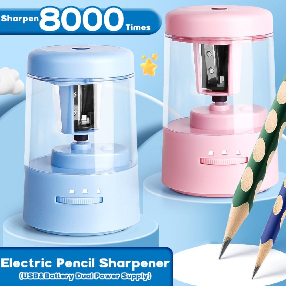 Electric Pencil Sharpener Usb - Temperino Elettrico Regolabile a Tre Velocità,