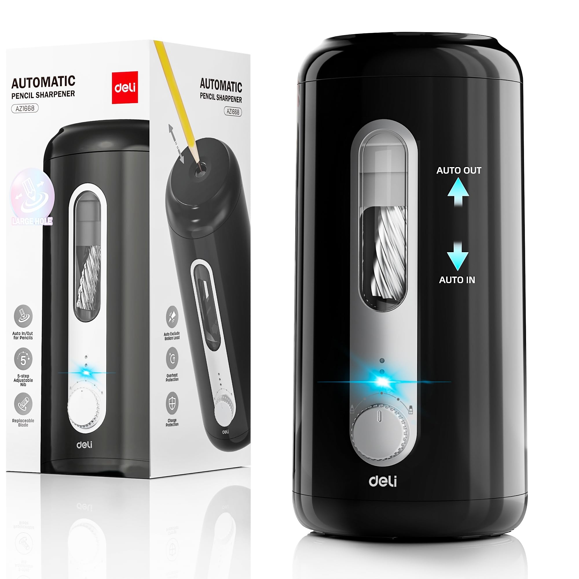Electric Pencil Sharpener Usb - Temperamatite Elettrico Deli Automatico USB a